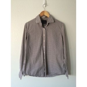 Faconnable Purple Stripe Button Down Dress Shirt
